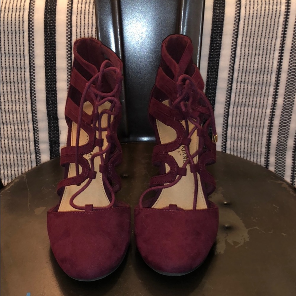 maroon heels